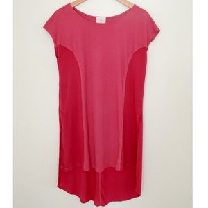 Anthropologie t. la Cranberry Long Flowing Top